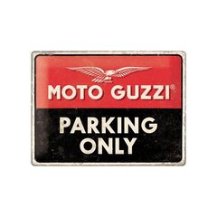 Kyltti 30x40cm / Moto Guzzi Parking Only hinta ja tiedot | Puutarhakoristeet | hobbyhall.fi