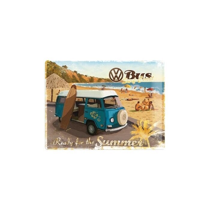 Kyltti 30x40cm / VW Bus Ready for the summer hinta ja tiedot | Sisustustuotteet | hobbyhall.fi