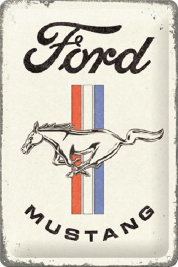 20x30cm / Ford Mustang - Horse & Stripes Logo hinta ja tiedot | Sisustustuotteet | hobbyhall.fi