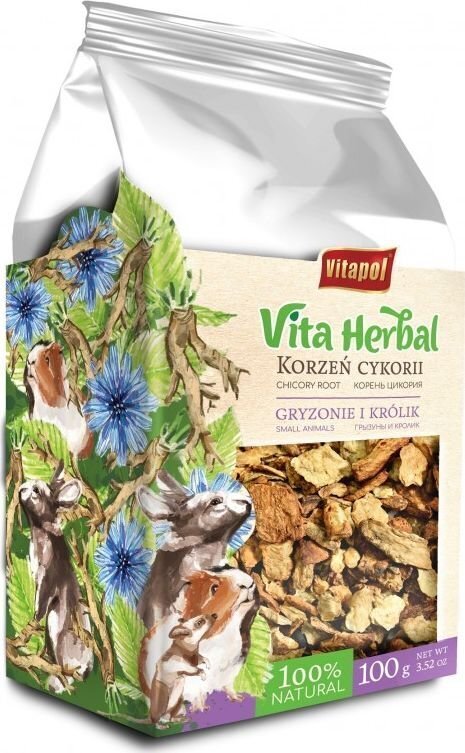 Rehulisä kaneille ja jyrsijöille Vitapol Vita Herbal Sikurijuuri, 100 g hinta ja tiedot | Pieneläinten ruoat | hobbyhall.fi