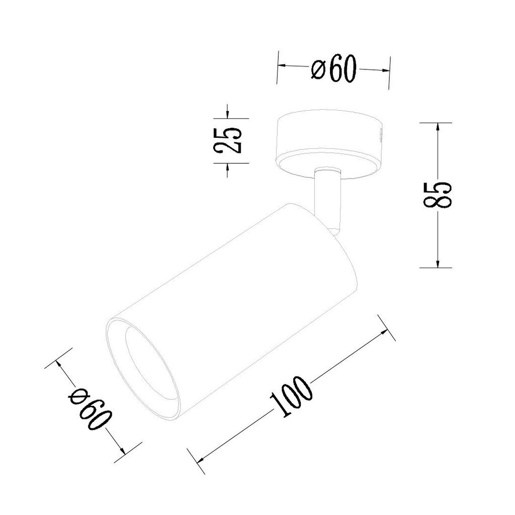 Kultainen Pipe Spot -valaisin 1xGU10 hinta ja tiedot | Kattovalaisimet | hobbyhall.fi