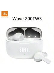 Alkuperäiset JBL Wave 200TWS langattomat nappikuulokkeet JBL Deep Bass Sound Bluetooth 5.0 W200TWS True Wireless TWS Sports JBL-kuulokkeet-valkoinen hinta ja tiedot | Kuulokkeet | hobbyhall.fi