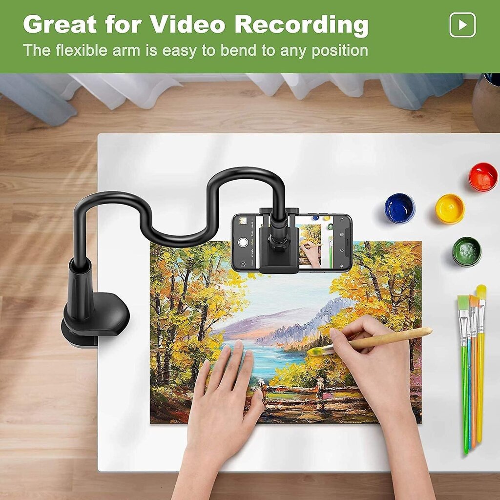 2024 Matkapuhelinteline, Hanhenkaulapidike, Joustava Säädettävä Varsi, Sänkyyn, Iphone/Huawei/Samsun hinta ja tiedot | Puhelintelineet | hobbyhall.fi