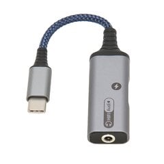 USB C - 3,5 mm kuuloke- ja laturisovitin 2 in 1 Type C - Aux Audio -liitäntä ja PD 60 W:n pikalatausjakajakaapeli hinta ja tiedot | Puhelimen laturit | hobbyhall.fi