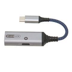 USB C - 3,5 mm kuuloke- ja laturisovitin 2 in 1 Type C - Aux Audio -liitäntä ja PD 60 W:n pikalatausjakajakaapeli hinta ja tiedot | Puhelimen laturit | hobbyhall.fi