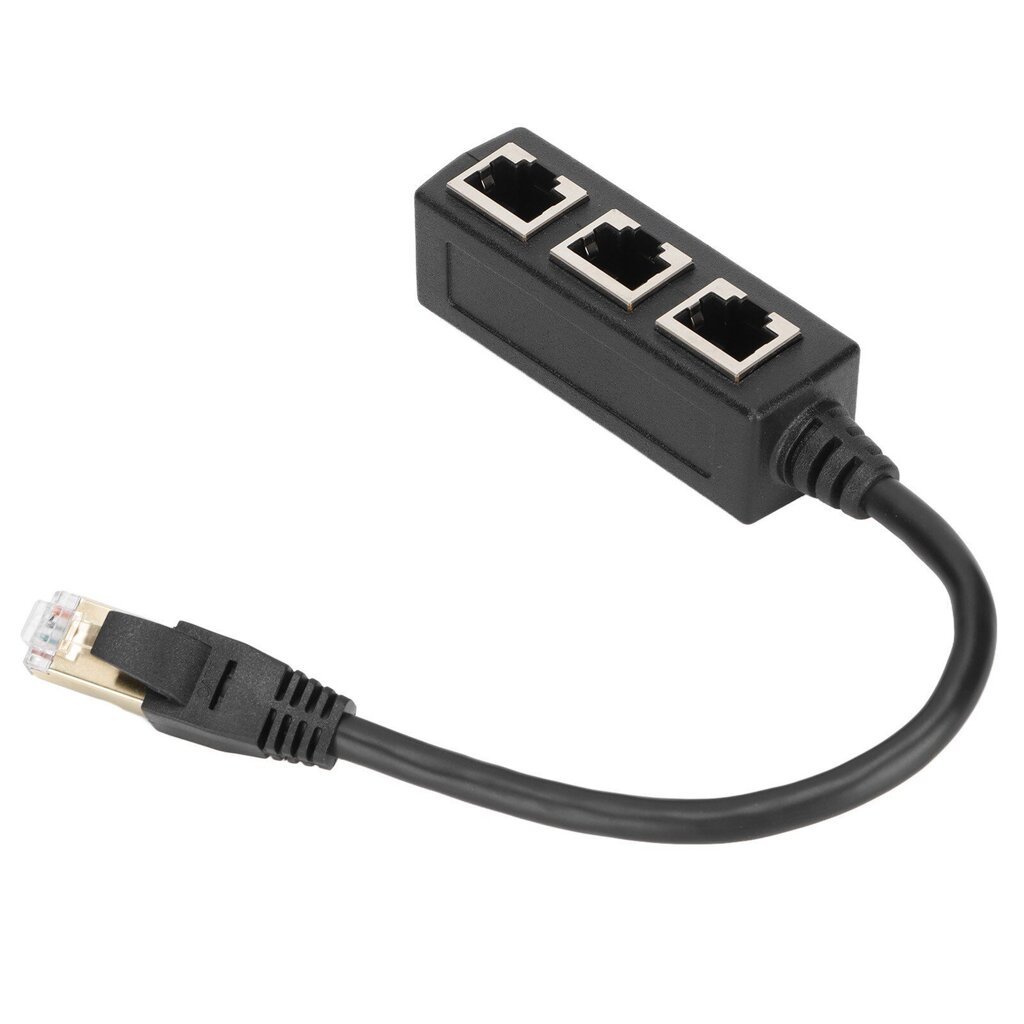 RJ45 Ethernet-sovitinkaapelin jatke 1–3 porttia Erinomainen yhteys Lähetys Hyvä signaali Ethernet-pistorasovitin hinta ja tiedot | Web-kamerat | hobbyhall.fi