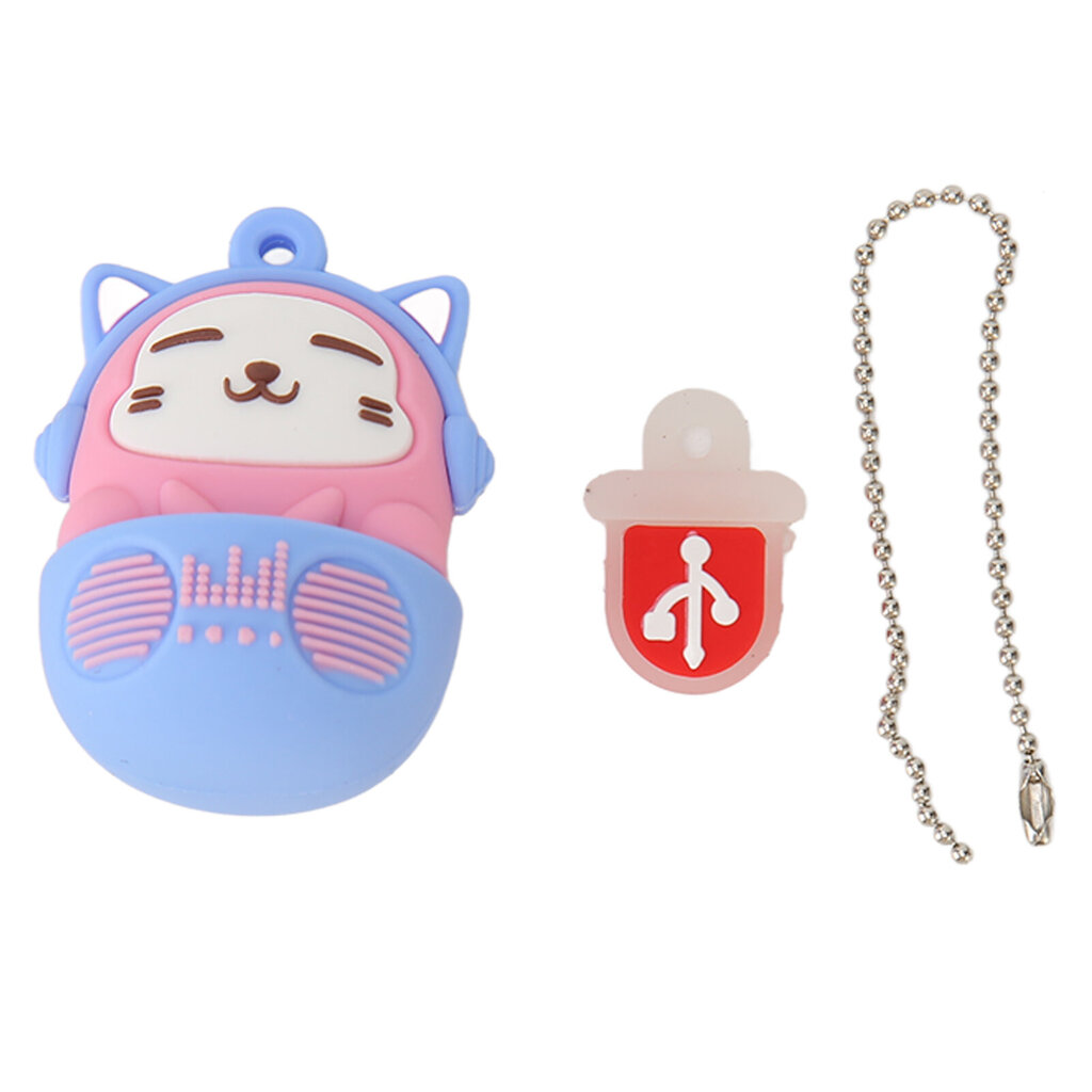 Sarjakuva Flash-asema PVC USB2.0 Cat Pattern Plug and Play Iskunkestävä U-levy puhelimelle Kannettava tietokone Pinkki Sininen 128g hinta ja tiedot | Muistitikut | hobbyhall.fi