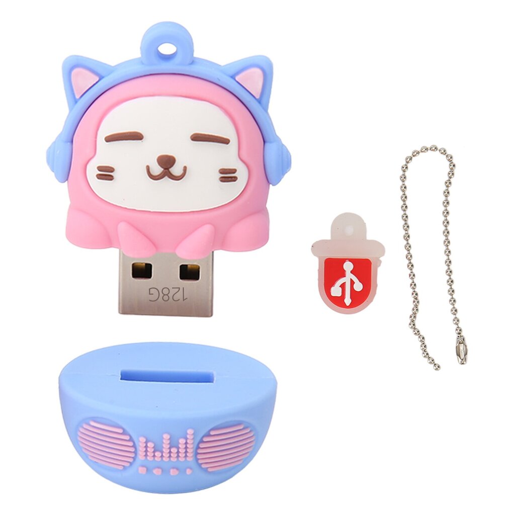 Sarjakuva Flash-asema PVC USB2.0 Cat Pattern Plug and Play Iskunkestävä U-levy puhelimelle Kannettava tietokone Pinkki Sininen 128g hinta ja tiedot | Muistitikut | hobbyhall.fi