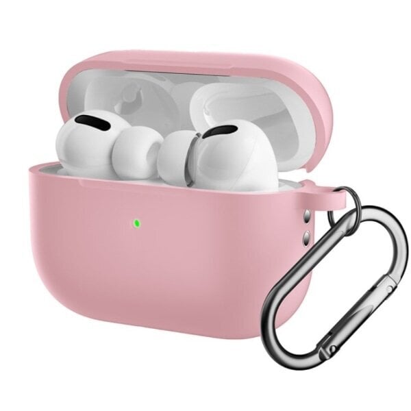 Silikonikuori ja karabiini Apple AirPods Pro 2 Pink hinta ja tiedot | Kuulokkeiden tarvikkeet | hobbyhall.fi