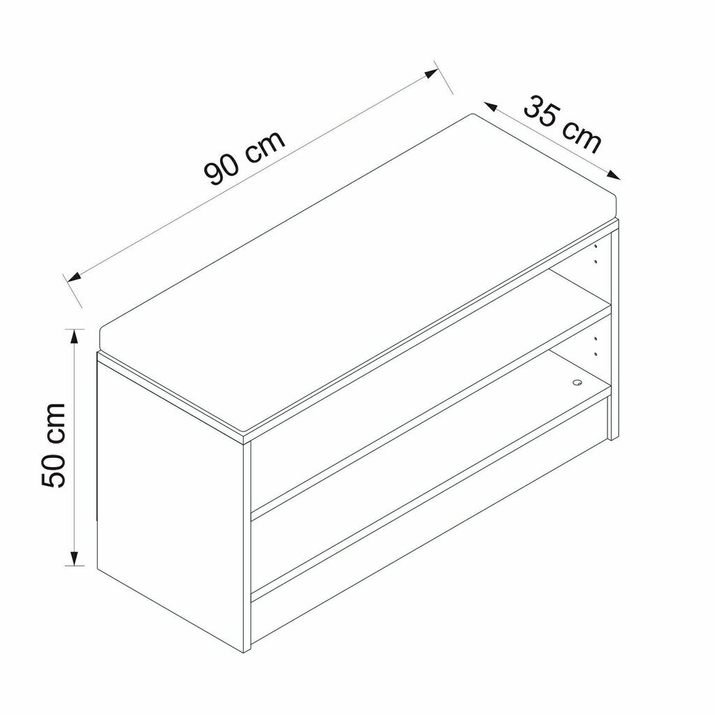 Eteisen kaappi Asir Noah 8310, ruskea hinta ja tiedot | Eteisen lipastot | hobbyhall.fi