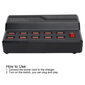 USB Smart Charger 10?Portit 12A Pikalatausasema Power Hub Strip Plug Dock Lock 100?240V hinta ja tiedot | Puhelimen laturit | hobbyhall.fi