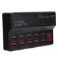 USB Smart Charger 10?Portit 12A Pikalatausasema Power Hub Strip Plug Dock Lock 100?240V hinta ja tiedot | Puhelimen laturit | hobbyhall.fi