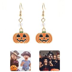 Halloween-korvakorut kurpitsankeltaisella hinta ja tiedot | Korvakorut | hobbyhall.fi