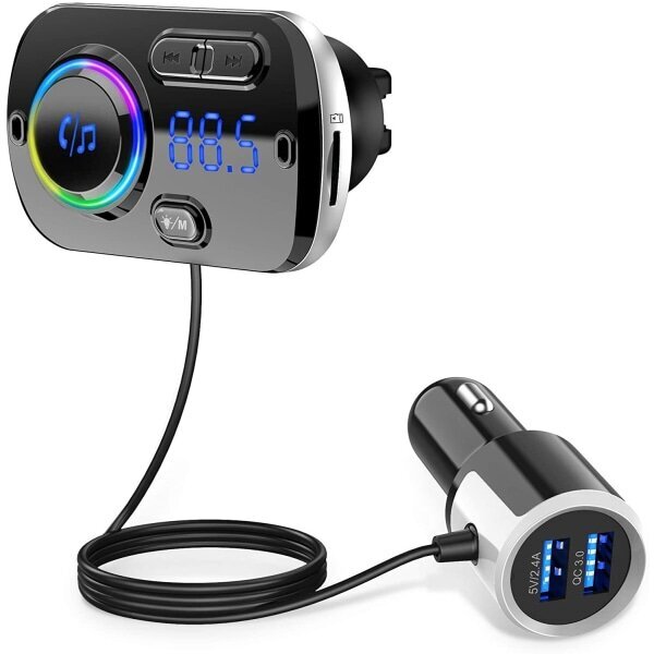 Langaton FM-lähetin autoon Bluetooth 5.0 QC3 hinta ja tiedot | Mikrokontrollerit | hobbyhall.fi