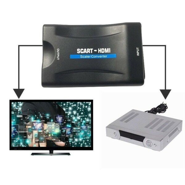 SCART-HDMI-muunnin 1080p hinta ja tiedot | Kaapelit ja adapterit | hobbyhall.fi