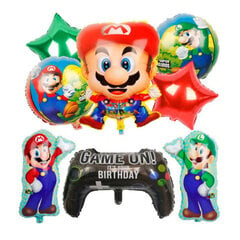 9 Pack Super Mario Alumiini Ilmapallo FOIL BALLOON Lasten juhlat hinta ja tiedot | Ilmapallot | hobbyhall.fi