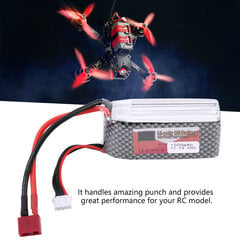 POWER 3S 11.1V 1500mAh 40C ladattava LiPo-akku T-liittimellä (1500mAh 40C) hinta ja tiedot | Puhelimen akut | hobbyhall.fi