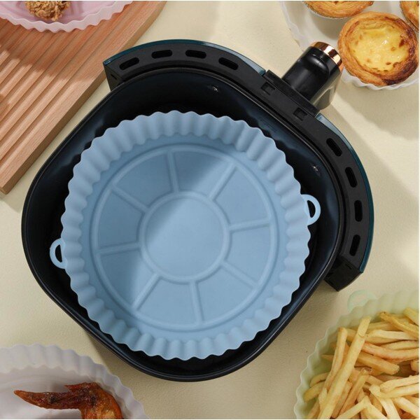 Airfryer silikonimuotti Air Fryer Mat Silikoni sisäosa 18cm Sininen hinta ja tiedot | Keittiövälineet | hobbyhall.fi