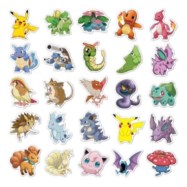 100 kpl Pokemon Pokemon tarroja hinta ja tiedot | Koristeet ja tarrat | hobbyhall.fi