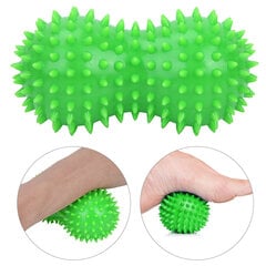 PVC Peanut Spiky Massage Ball Jalkahierontapallo Ball Fitness Lihashieronta (vihreä) hinta ja tiedot | Hierontalaitteet | hobbyhall.fi