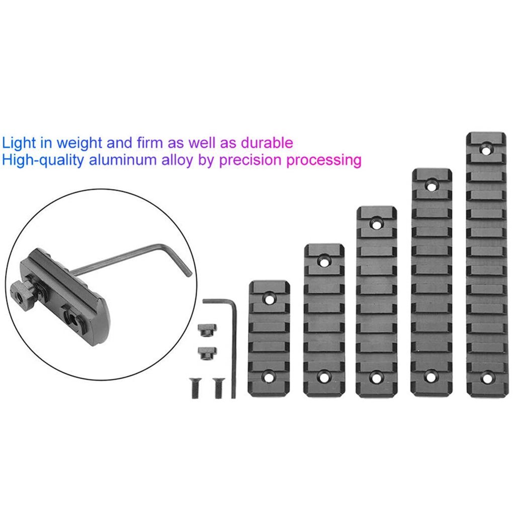 Lok Picatinny Rail 5 7 9 11 13 Slots Mlok Scope Mount Weaver Nylon Picatinny sivukaiteet hinta ja tiedot | Veitset ja tarvikkeet | hobbyhall.fi