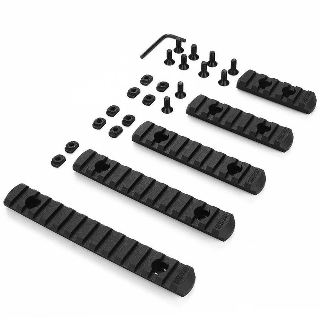 Lok Picatinny Rail 5 7 9 11 13 Slots Mlok Scope Mount Weaver Nylon Picatinny sivukaiteet hinta ja tiedot | Veitset ja tarvikkeet | hobbyhall.fi