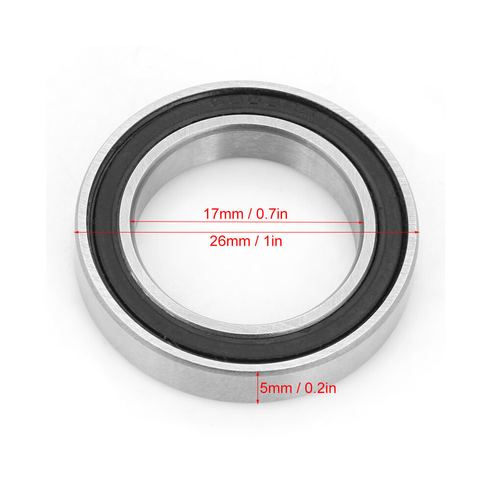 10 kpl 6803-2RS kumitiivisteSyväuraiset kuulalaakerit 17mm*26mm*5mm hinta ja tiedot | Pedit ja pesät | hobbyhall.fi