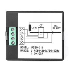 PEACEFAIR STN -näyttö AC 80-260V 100A Virtajännite Watti Energiapaneelin volttimittariCT hinta ja tiedot | Virtalähteet | hobbyhall.fi