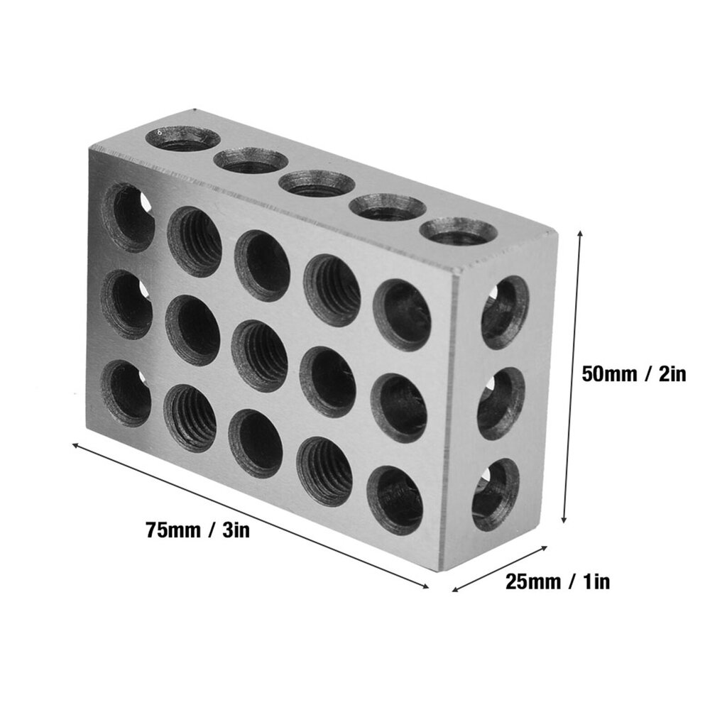 2kpl 25x50x75mm lohkot 23 reiän jyrsintä rinnakkainen kiristyslohko Jyrsinkoneen tarvikkeet hinta ja tiedot | Jyrsimet | hobbyhall.fi