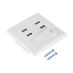 4 porttia Switch Control 5V 2.1A/1A 4100mA USB seinään asennettu virtapistorasia Laturin lähtö (220~250V) hinta ja tiedot | Adapterit | hobbyhall.fi