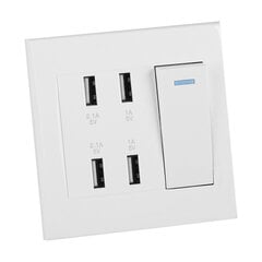 4 porttia Switch Control 5V 2.1A/1A 4100mA USB seinään asennettu virtapistorasia Laturin lähtö (220~250V) hinta ja tiedot | Adapterit | hobbyhall.fi