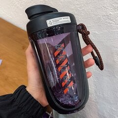 590 ml Fitness Sport vesipullo vuotamaton Shaker Cup juomapullo ulkoiluun musta hinta ja tiedot | Juomapullot | hobbyhall.fi