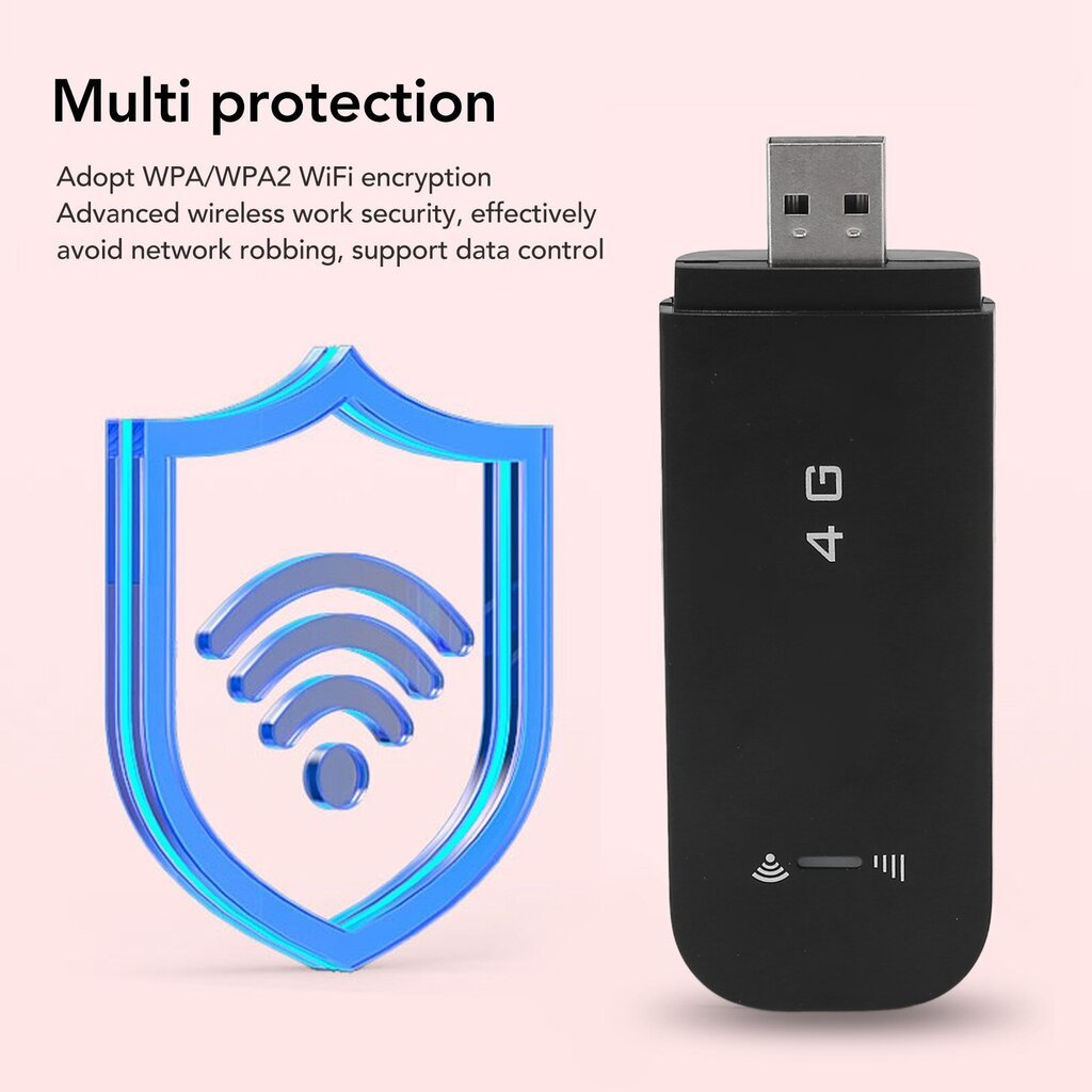 USB-mobiili WiFi-hotspot-tuki 10 laitetta monisuojaus Plug and Play 4G LTE kannettava WiFi-reititin mikrokorttipaikalla hinta ja tiedot | Älylaitteiden lisätarvikkeet | hobbyhall.fi