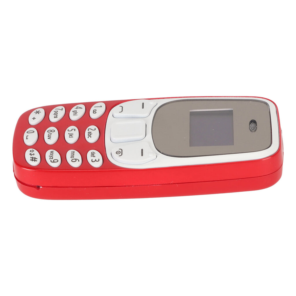 Maailman pienin puhelin Hands Free Bluetooth Dialer Dual SIM Card Unlocked GSM 2 in 1 Mini Matkapuhelin punainen hinta ja tiedot | Matkapuhelimet | hobbyhall.fi