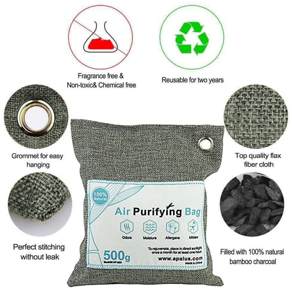 Auton sisäosat, Nature Fresh Bamboo Charcoal -ilmanpuhdistuspussit, hajunpoistoaineet hinta ja tiedot | Auton sisätilatarvikkeet | hobbyhall.fi