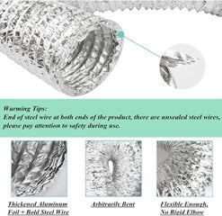 Putkiliitännät, venttiilit, 2m joustava alumiinipoistoletku, 100 mm tuuletuskanava kuivaimelle hinta ja tiedot | Putkiliittimet ja venttiilit | hobbyhall.fi