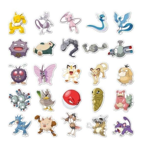 100 kpl Pokemon Pokemon tarroja hinta ja tiedot | Koristeet ja tarrat | hobbyhall.fi