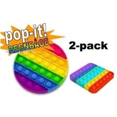 Pakkaa Popit Fidget Pop It Rainbow Round - CE-hyväksytty 2kpl pyöreä hinta ja tiedot | Lautapelit ja älypelit | hobbyhall.fi