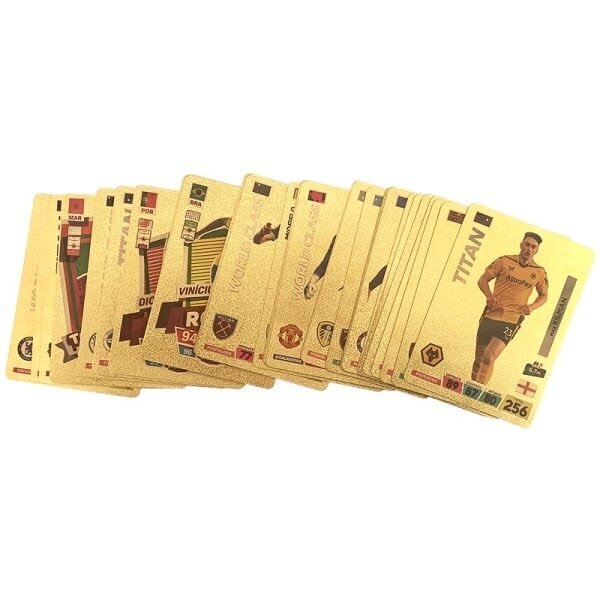 50 kpl Funny Soccer Gold Cards Lasten leluja hinta ja tiedot | Lautapelit ja älypelit | hobbyhall.fi