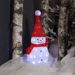 Sisustus Crystalo Snowman 40LED 27x59x23cm hinta ja tiedot | Joulukoristeet | hobbyhall.fi