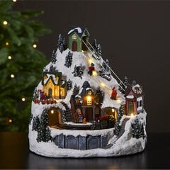 Sisustus Alpville train+cabin BO 11LED 23.5x24.5x21cm hinta ja tiedot | Joulukoristeet | hobbyhall.fi