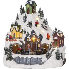 Sisustus Alpville train+cabin BO 11LED 23.5x24.5x21cm hinta ja tiedot | Joulukoristeet | hobbyhall.fi