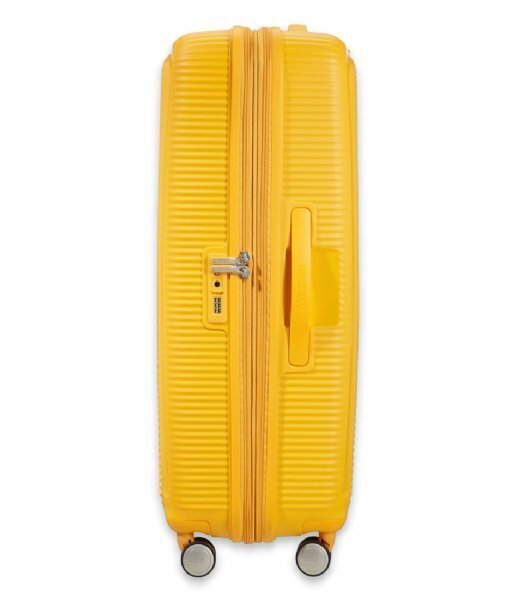 American Tourister iso matkalaukku Soundbox Spinner Expandable 77cm, keltainen hinta ja tiedot | Matkalaukut ja matkakassit | hobbyhall.fi