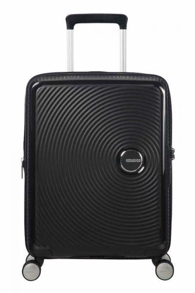 American Tourister keskikokoinen matkalaukku Soundbox Spinner Expandable 67cm, musta hinta ja tiedot | Matkalaukut ja matkakassit | hobbyhall.fi