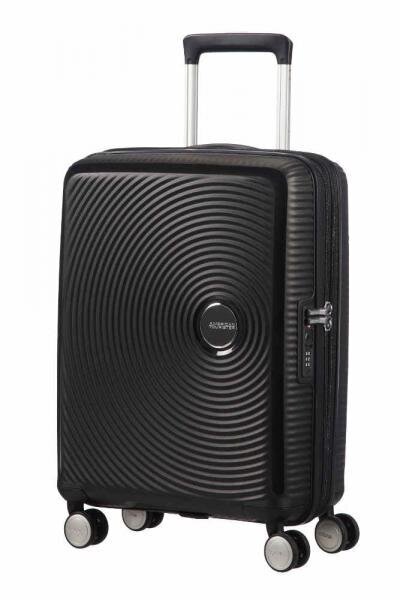 American Tourister keskikokoinen matkalaukku Soundbox Spinner Expandable 67cm, musta hinta ja tiedot | Matkalaukut ja -kassit | hobbyhall.fi