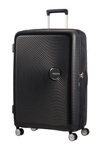 American Tourister iso matkalaukku Soundbox Spinner Expandable 77cm, musta hinta ja tiedot | Matkalaukut ja matkakassit | hobbyhall.fi