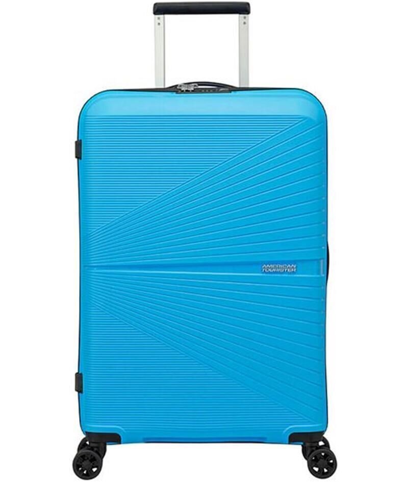 American Tourister keskikokoinen matkalaukku Airconic-Spinner 67/24, sininen hinta ja tiedot | Matkalaukut ja -kassit | hobbyhall.fi