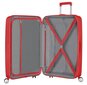 American Tourister keskikokoinen matkalaukku Soundbox Spinner Expandable 67cm, punainen hinta ja tiedot | Matkalaukut ja -kassit | hobbyhall.fi