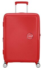 American Tourister keskikokoinen matkalaukku Soundbox Spinner Expandable 67cm, punainen hinta ja tiedot | Matkalaukut ja matkakassit | hobbyhall.fi