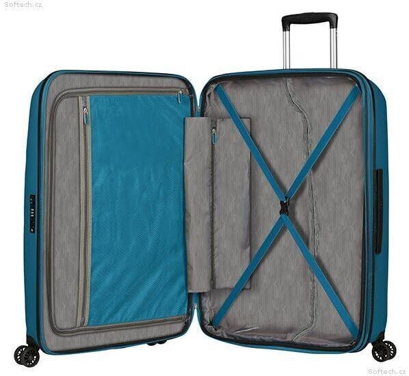 American Tourister iso matkalaukku Bon Air DLX Spinner Expandable 75cm, sininen hinta ja tiedot | Matkalaukut ja -kassit | hobbyhall.fi